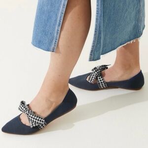 Rothy's Ink Gingham Mary Jane Flats 10